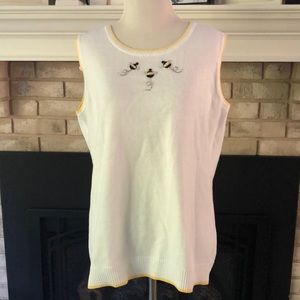Christopher & Banks Knit Bumble Bee Tank size Large